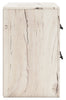 Derekson Bedside 2-Drawer Nightstand with USB Ports, 21.7"W x 24.3"H - Rustic White | Table de nuit Derekson de 21,7 po (L) x 24,3 po (H) à 2 tiroirs avec ports USB - blanc rustique