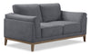 Valley 67.7" Fabric Loveseat with Rubberwood Base and Legs - Pewter | Causeuse Valley de 67,7 po en tissu avec base et pattes en hévéa - étain