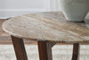 Haydon 36” Modern Coffee Table with Natural Marble - Warm Brown | Table à café moderne Haydon de 36 po avec marbre naturel - brun chaleureux