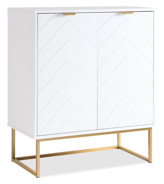 Lottie 28.5\" 2-Door Accent Cabinet - Glossy White