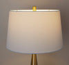 Alison 30" Metal Table Lamp with White Linen - Gold | Lampe de table Alison de 30 po en métal avec lin blanc - doré