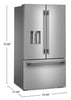 KitchenAid 30 Cu. Ft. French Door Refrigerator - PrintShield Stainless Steel - KRFF436SPS | Réfrigérateur KitchenAid de 30 pi³ à portes françaises - acier inoxydable avec fini PrintShieldMC - KRFF436SPS