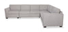 Vault 5-Piece Sectional with Pull-Out Loveseat and Storage Chairs - Grey | Sofa sectionnel Vault 5 pièces avec causeuse-lit et fauteuils de rangement - gris