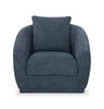 Rio 34.5" Chenille Fabric Swivel Accent Chair - Blue | Fauteuil d’appoint pivotant Rio de 34,5 po en tissu de chenille - bleu