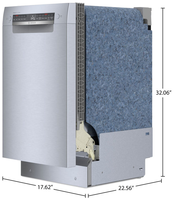 Bosch 18\" 300 Series Smart Front-Control Dishwasher with PrecisionWash® and Third Rack - SPE53C55UC