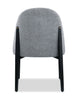 Kort & Co. Capri Dining Chair with Linen-Look Fabric, Metal - Grey | Chaise de salle à manger Capri de Kort & Co. en tissu d’apparence lin et en métal - grise