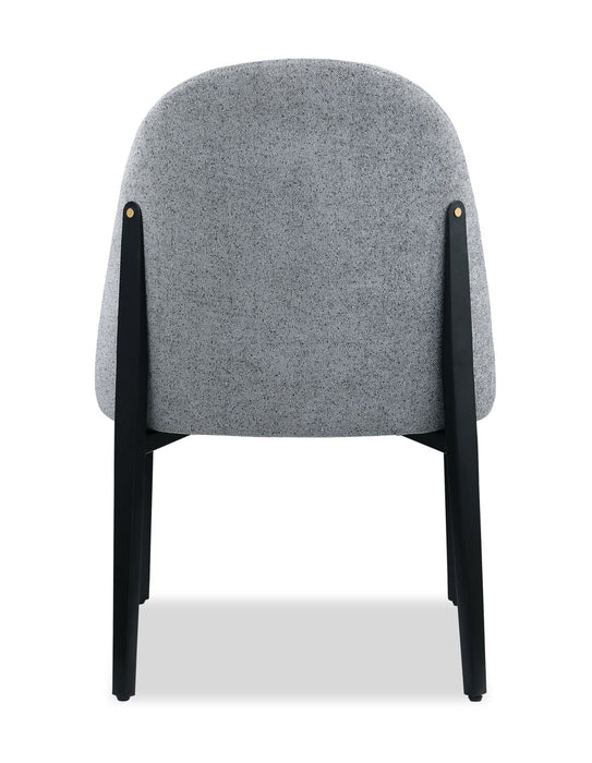 Kort & Co. Capri Dining Chair with Linen-Look Fabric, Metal - Grey