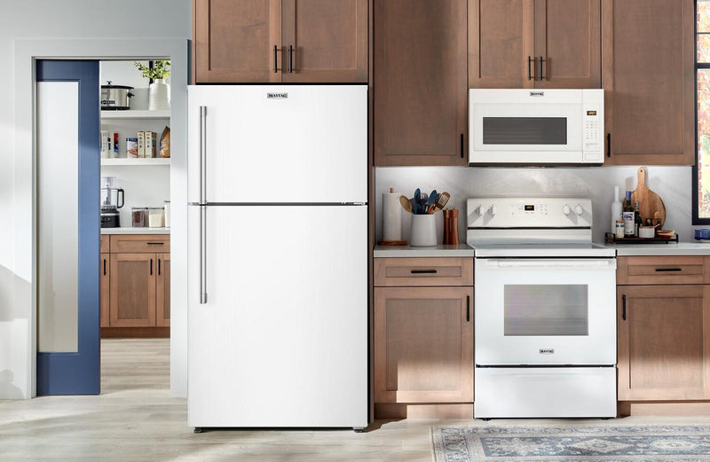 Maytag 30\" 19 Cu. Ft. Top-Freezer Refrigerator with Garage Mode – White - MRTX5119SW