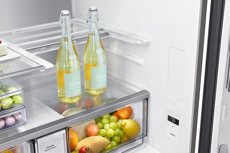 Samsung 36\" 29 Cu. Ft. Bespoke 4-Door Flex™ with Beverage Center™ Refrigerator - Stainless Steel - RF29DB9600QLAA
