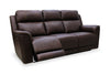 Vibe 85" Genuine Leather Massage Power Reclining Sofa with Immersive Audio and Power Headrests - Brown | Sofa de massage à inclinaison électrique Vibe de 85 po en cuir véritable avec son immersif et appuie-têtes électriques - brun