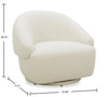 Villa Swivel Accent Chair - Ivory | Fauteuil d’appoint pivotant Villa - ivoire