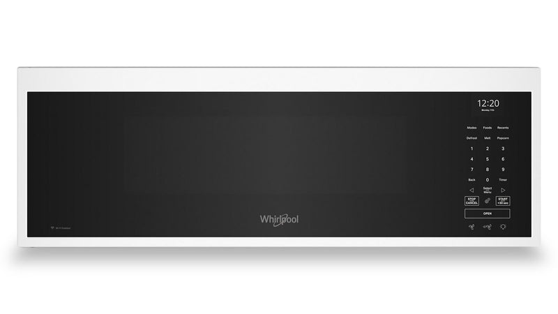 Whirlpool 1.1 Cu. Ft. Smart Low-Profile Over-the-Range Microwave - White - YWMML5530RW