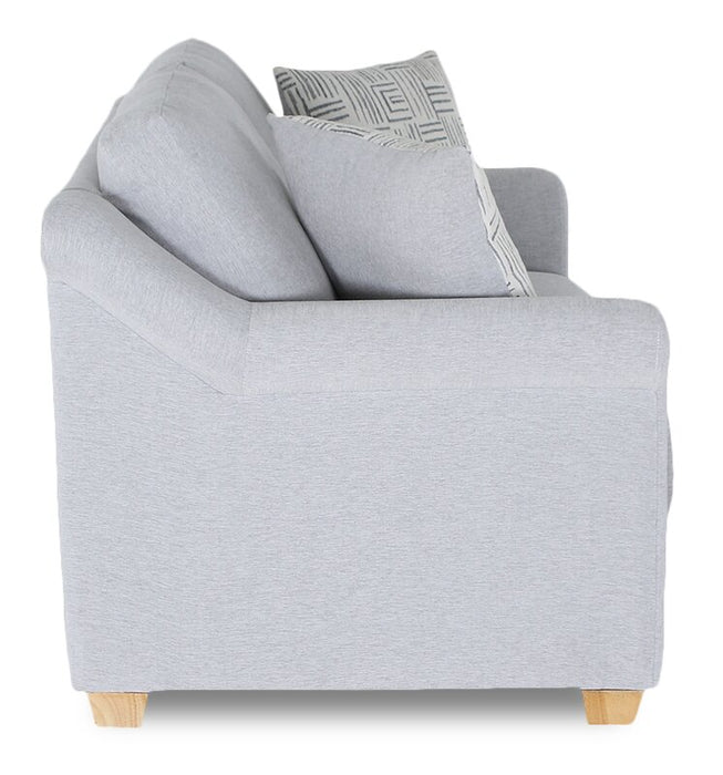 Finesse 59\" Contemporary Chenille Fabric Loveseat - Rain
