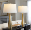 Alison 30" Metal Table Lamp with White Linen - Gold | Lampe de table Alison de 30 po en métal avec lin blanc - doré