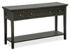 Hanson 50” Traditional Pine Sofa Table with Storage - Graphite | Table de salon traditionnelle Hanson de 50 po en pin - graphite