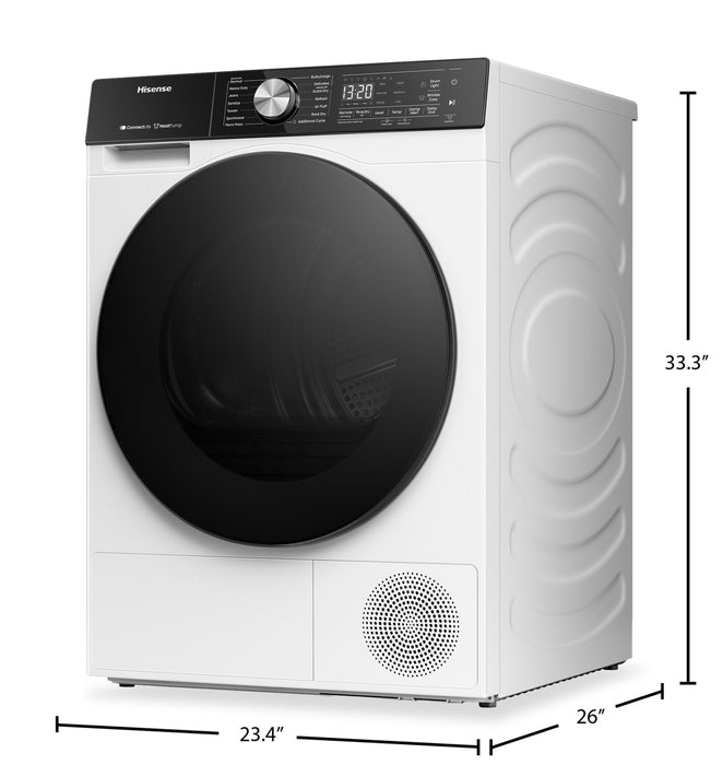 Hisense 24\" 4.5 Cu. Ft. Dryer with Ventless Heat Pump Technology - White - DH5S452BW