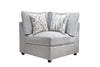 Scott Living Evolve Modular 4-Piece Linen-Look Fabric Sectional with Feather Down Cushions - Grey | Sofa sectionnel modulaire Evolve de Scott Living 4 pièces en tissu d’apparence lin avec coussins en duvet et plumes - gris