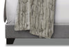 Candace Upholstered Bed in Velvet Grey Fabric, Button Tufted - Queen Size | Lit rembourré Candace en tissu de velours gris avec capitonnage à boutons - format grand lit