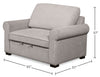 Scott Living Haven 55" Chenille Fabric Sleeper Chair with Wood Legs - Grey |  Fauteuil-lit convertible Haven de Scott Living de 55 po en tissu de chenille avec pattes en bois - grise