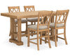Archer Counter-Height Dining Chair with Fabric Seat, Cross-back - Light Brown | Chaise de salle à manger Archer de hauteur comptoir avec siège en tissu et dossier entrecroisé - brun clair