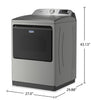 Maytag 7.4 Cu. Ft. Pet Pro Electric Dryer - Radiant Silver - YMED7205RR | Sécheuse électrique Animal Pet Pro de Maytag de 7,4 pi³ - argenté radieux - YMED7205RR