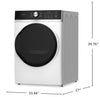 Midea 8.0 Cu. Ft. Tumble Dryer with Steam Care – White - MLHE52S7AWW | Sécheuse Midea de 8,0 pi3 avec culbutage et Steam Care - blanche - MLHE52S7AWW