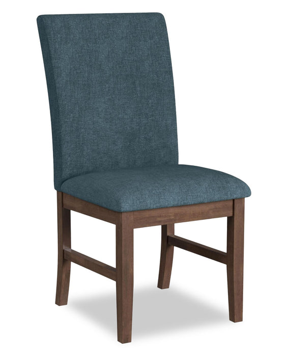 Rain Dining Chair with Cushion Fabric Seat & Back – Blue