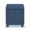 Ottawa 14.75" Square Fabric Storage Ottoman - Navy|Pouf de rangement carré Ottawa de 14,75 po en tissu - bleu marine