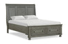 Chelsea 5pc Bedroom Set with Storage Bed, Dresser & Mirror, Grey - Queen Size | Ensemble de chambre à coucher Chelsea 5 pièces gris avec lit de rangement, commode et miroir - format grand lit