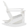 Bask Outdoor Patio Rocking Chair - High Density Plastic, UV & Weather Resistant - White | Fauteuil berçant Bask pour la terrasse à l’extérieur, plastique haute densité, résistant aux rayons UV et aux intempéries - blanc