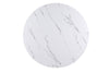 Kort & Co. Capri Round Dining Table with Marble-Look Top & Gold Accent, 47"W Round - Black & White | Table de salle à manger ronde Capri de Kort & Co. de 47 po (L) avec dessus en imitation de marbre et touches dorées - noire et blanche