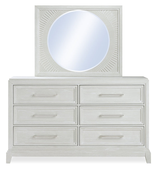 Vida Bedroom 6-Drawer Dresser, 66\"W x 40\"H - Sand