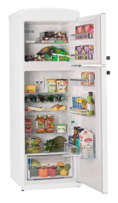 Unique Classic Retro 24\" 11 Cu Ft. Top Freezer Refrigerator – Marshmallow White - UNQ-310L W TM