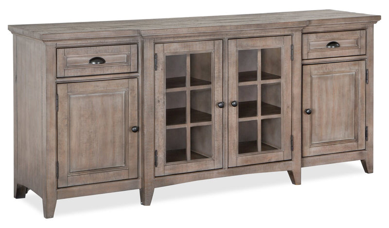 Wesley 70\" Traditional TV Stand with Storage and Cable Management for TVs up to 75\" - Dovetail Grey