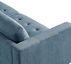 Metro 2-Piece Right-Facing Fabric Sectional with Chaise and Tufted Seat Cushions - Denim Blue | Sofa sectionnel de droite Metro 2 pièces en tissu avec fauteuil long et coussins de siège capitonnés - bleu denim