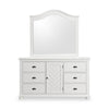 Ella 6pc Bedroom Set with Panel Bed, Dresser, Mirror & Nightstand, White - King Size | Ensemble de chambre à coucher Ella 6 pièces blanc avec lit à panneaux, commode, miroir et table de nuit - format très grand lit