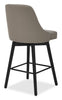 Nash Counter-Height Stool with Swivel Seat & Vegan Leather Fabric, 26.5"H, Wood & Metal - Taupe | Tabouret 26.5 po Nash de hauteur comptoir en tissu de cuir végétalien, bois et en métal avec siège pivotant - taupe