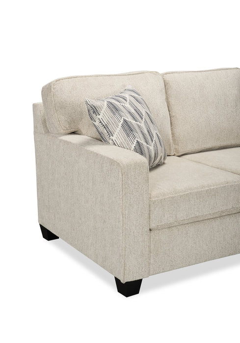 Made in Canada Lennox 79\" Chenille Fabric Sofa with Reversible Cushions and Accent Pillows - Taupe