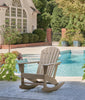 Bask Outdoor Patio Rocking Chair - High Density Plastic, UV & Weather Resistant - Taupe | Fauteuil à bascule d'extérieur Bask - Plastique haute densité, résistant aux UV et aux intempéries - Taupe