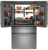 Café 36” 23.2 Cu. Ft. Smart Counter-Depth 4-Door French Door Refrigerator – Stainless Steel - CJE23DP2WS1  | Réfrigérateur 4 portes Café de 23,2 pi3 et de 36 po de profondeur comptoir à portes françaises - acier inoxydable - CJE23DP2WS1