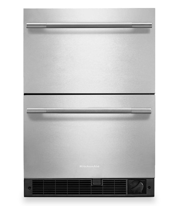 KitchenAid 24\" 5.7 Cu. Ft. Undercounter Double-Drawer Refrigerator/Freezer – Stainless Steel - KUCT524SSB