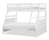 Quinn Bunk Bed with Ladder & Guard Rail for Kids, White - Twin/Full | Lits superposés Quinn pour enfants avec échelle et garde-corps, blancs - simple et double