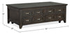 Hanson 50” Traditional Pine Lift Top Coffee Table with Storage and Casters - Graphite | Table à café traditionnelle Hanson de 50 po en pin avec dessus relevable - graphite