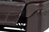 Leo 6-Piece Genuine Leather Reclining Sectional with Storage Console and Dual Cupholders - Walnut Brown | Sofa sectionnel inclinable Leo 6 pièces en cuir véritable avec console de rangement et 2 porte-gobelets - brun noyer