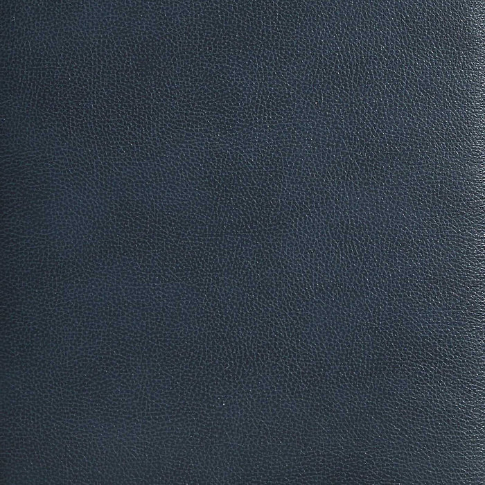 Paseo Platform Bed in Navy Vegan-Leather Fabric - Queen Size 
