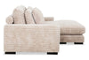 Alto 2-Piece Ultra Plush Faux Fur Fabric Sectional with Dual Cupholders and USB Ports - Mink Taupe | Sofa sectionnel Alto 2 pièces en tissu de fausse fourrure très douce avec deux porte-gobelets et ports USB - vison taupe