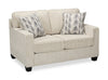 Made in Canada Lennox 57" Chenille Fabric Loveseat with Reversible Cushions and Accent Pillows - Taupe | Causeuse Lennox de 57 po fabriquée au Canada en tissu de chenille avec coussins réversibles et coussins décoratifs - taupe