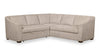 Envy 2-Piece Left-Facing Chenille Fabric Sleeper Sectional - Almond Beige | Sofa-lit sectionnel de gauche Envy 2 pièces en tissu de chenille - beige amande