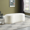 Maren 47.25" Fabric Curved Bench - Cream | Banc arrondi Maren de 47,25 po en tissu - crème