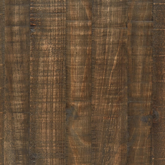 Elm 20” Round Rustic Pine End Table - Brown